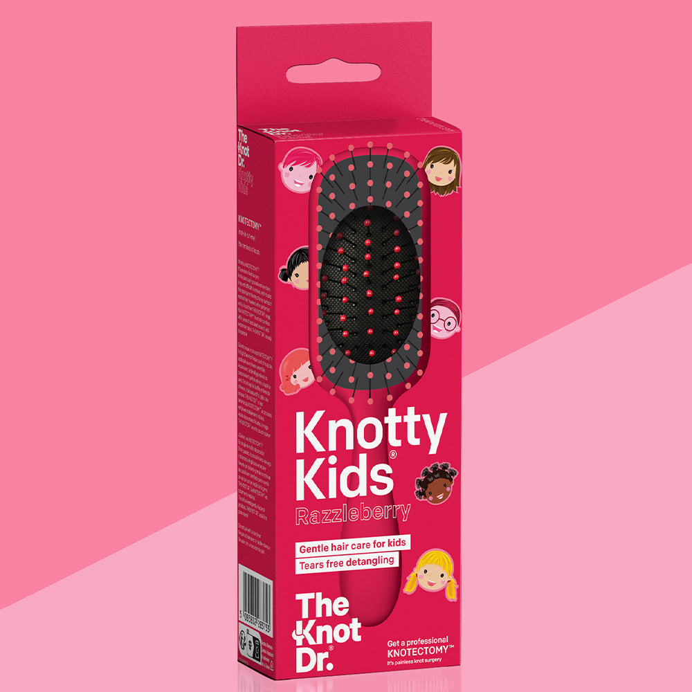 Red Knotty Kids® Hairbrush - The Knot Dr.