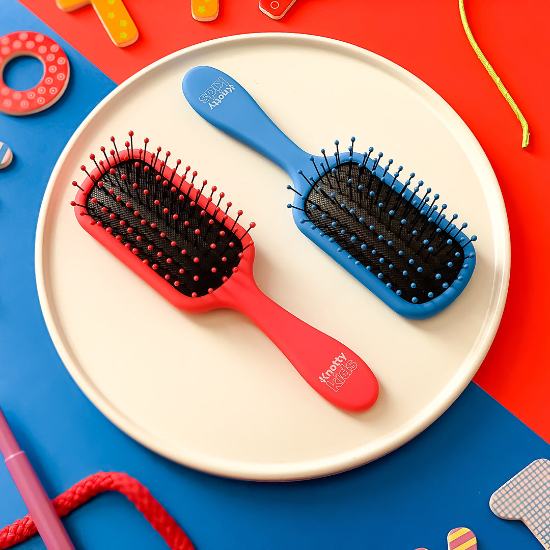 Blue Knotty Kids® Hairbrush - The Knot Dr.