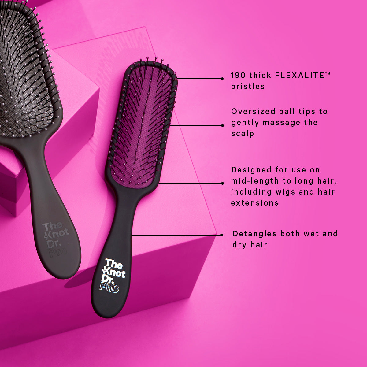 Blue PhD Hairbrush - The Knot Dr.