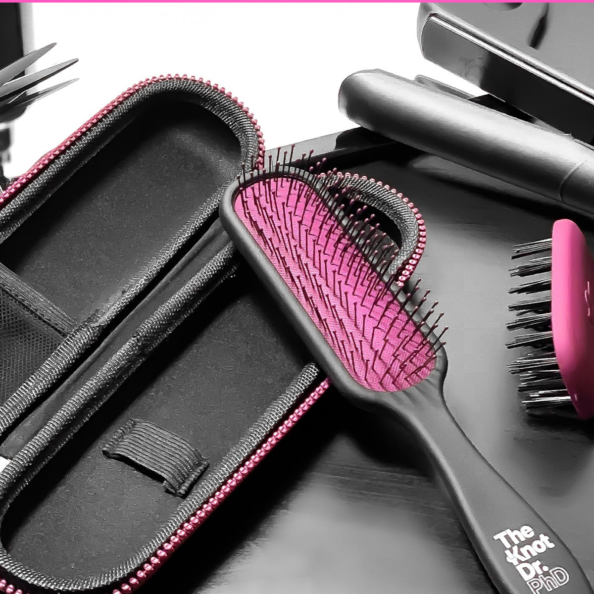 Red Phd Hairbrush Kit - The Knot Dr.