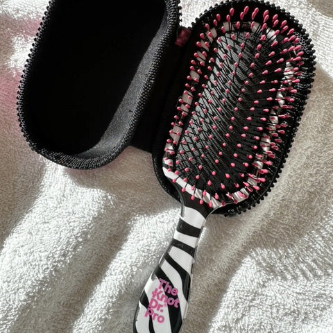 The Zebra Patterned Pro Hairbrush with Headcase - The Knot Dr.
