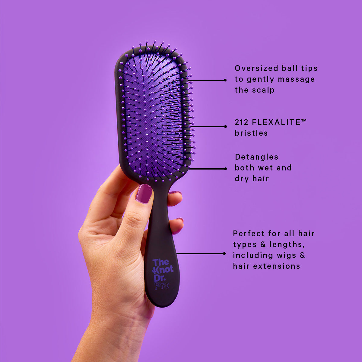 The Purple Pro Hairbrush - The Knot Dr.