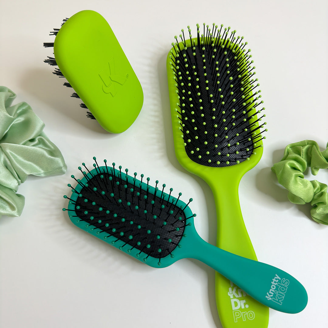Green Pro Brite Hairbrush - The Knot Dr.