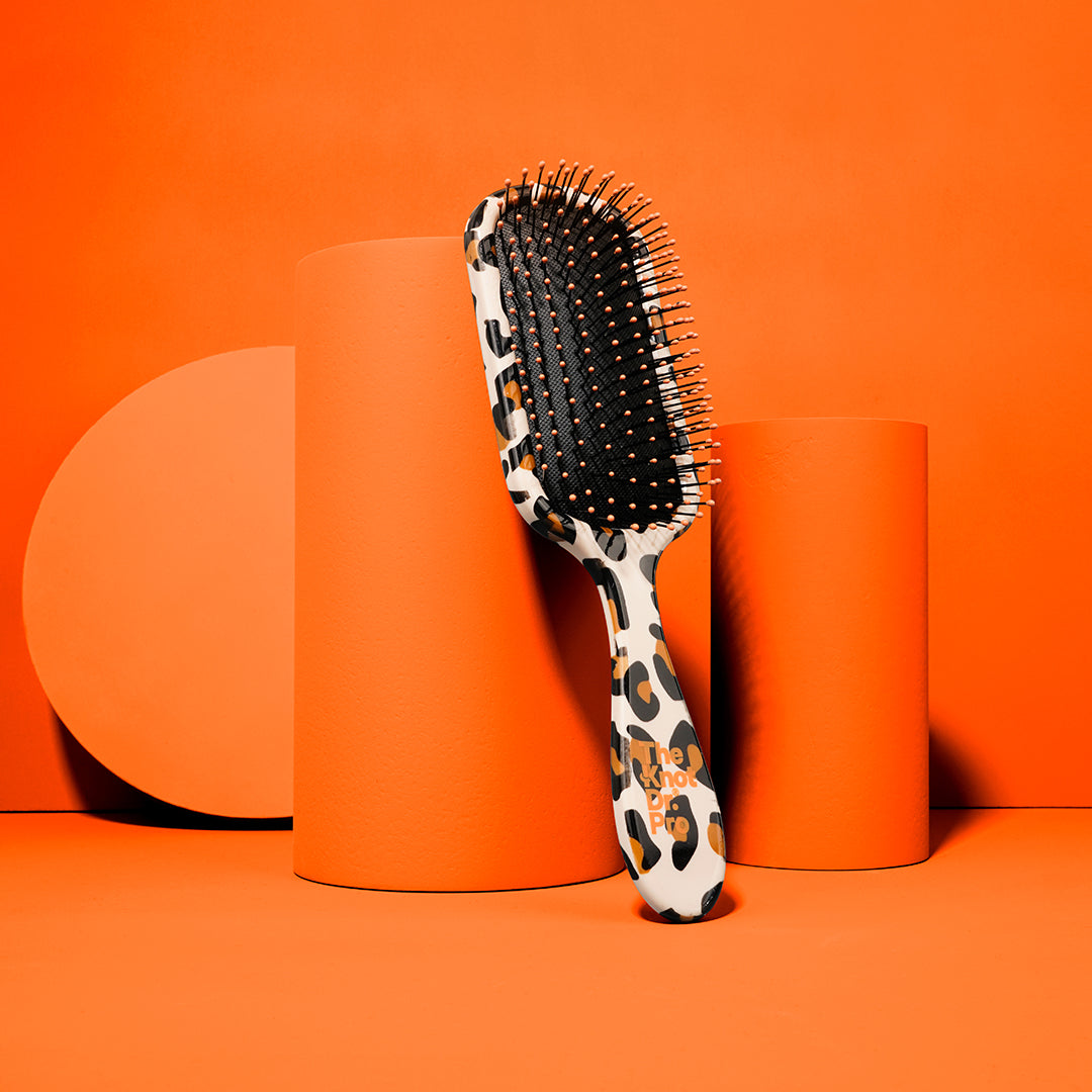 The Leopard Patterned Pro Hairbrush with Headcase - The Knot Dr.
