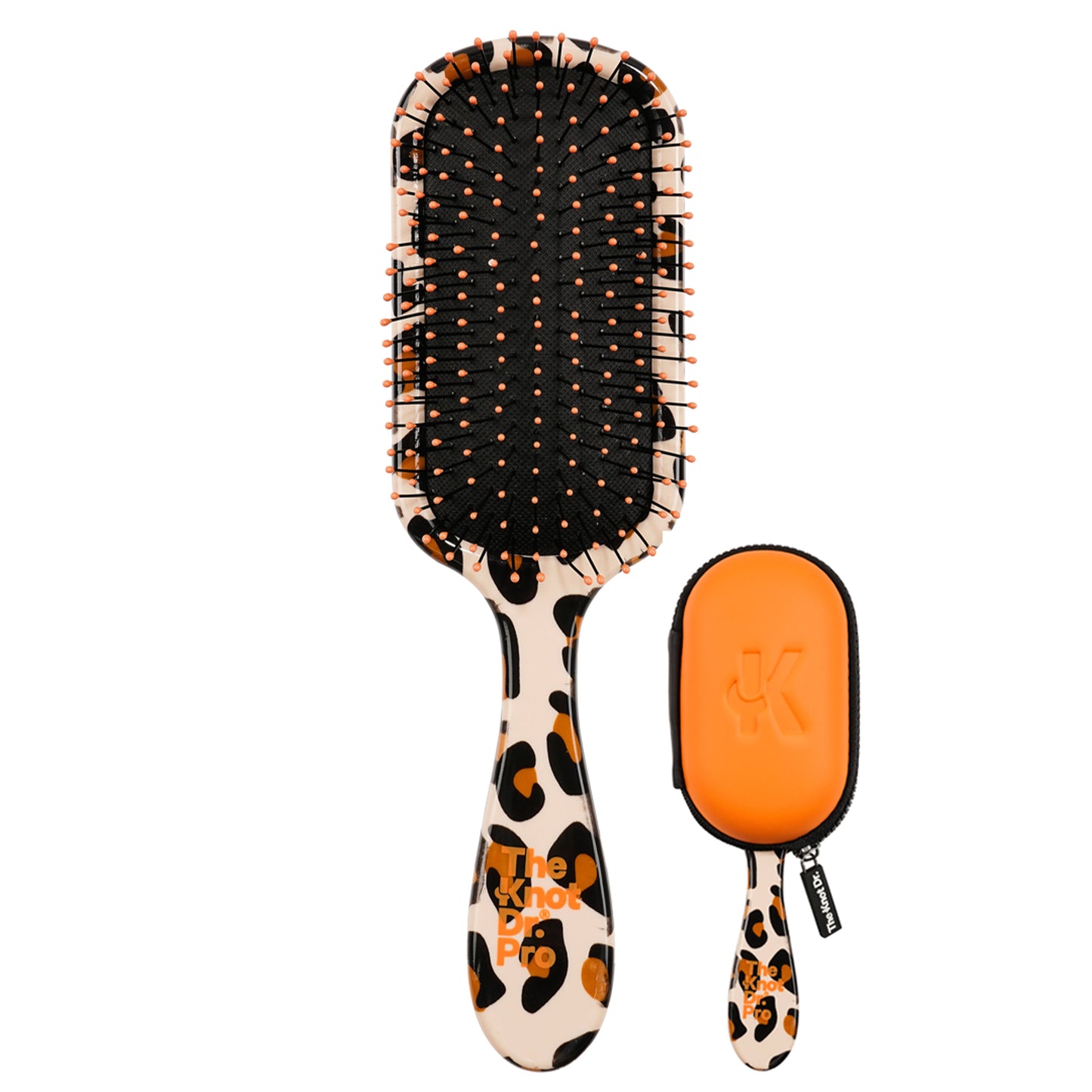 The Leopard Patterned Pro Hairbrush with Headcase - The Knot Dr.