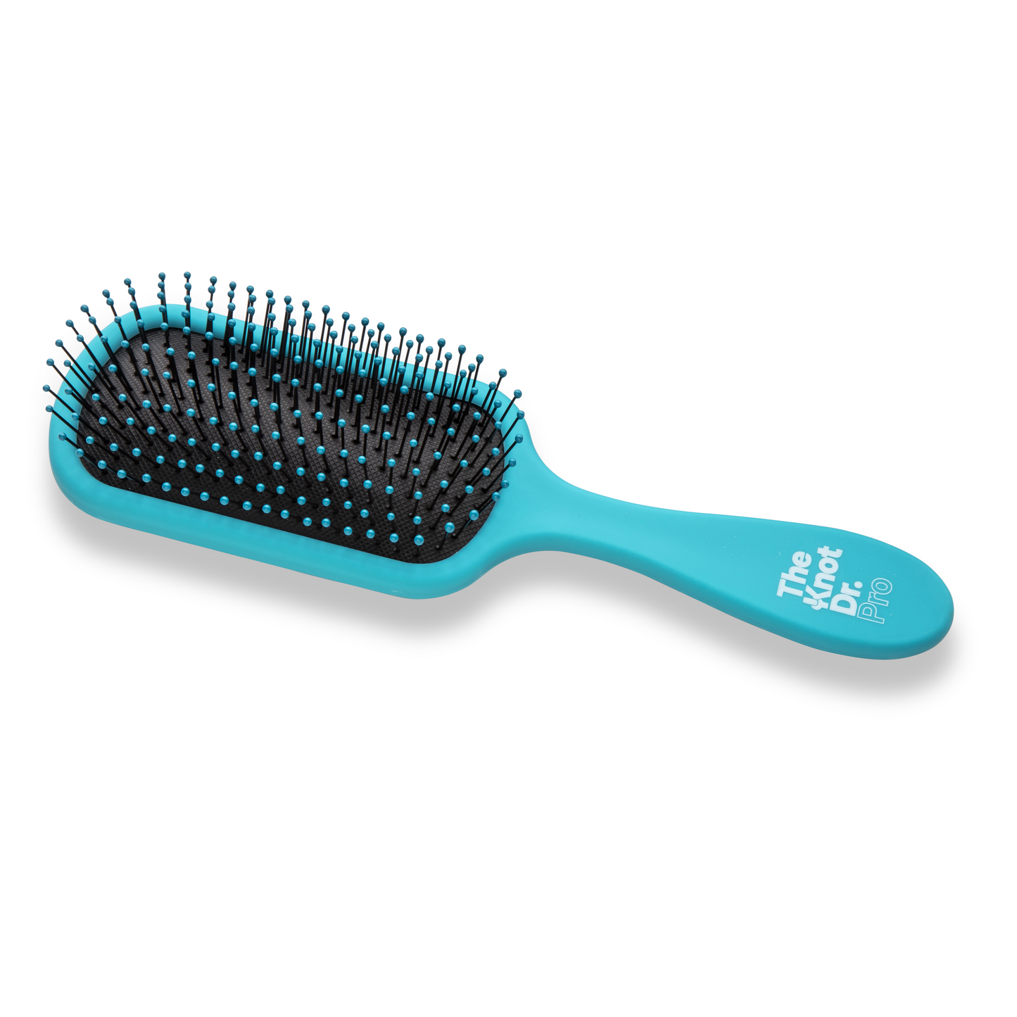 Marine blue detangling hairbrush flat