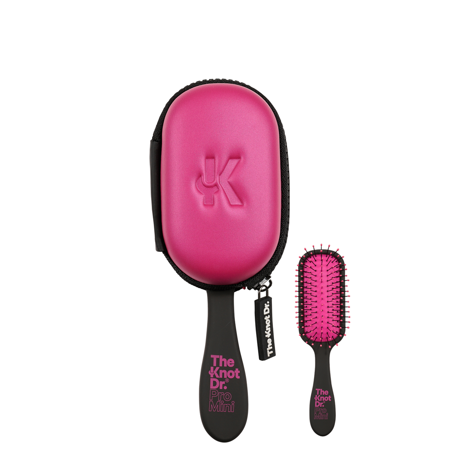 The Pink Pro Mini Hairbrush with Headcase - The Knot Dr.