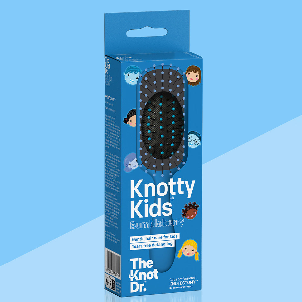 Blue Knotty Kids® Hairbrush - The Knot Dr.