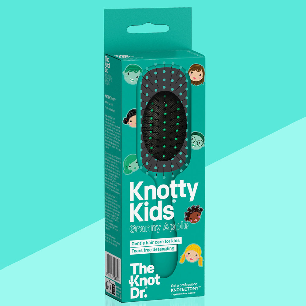 Green Knotty Kids® Hairbrush - The Knot Dr.