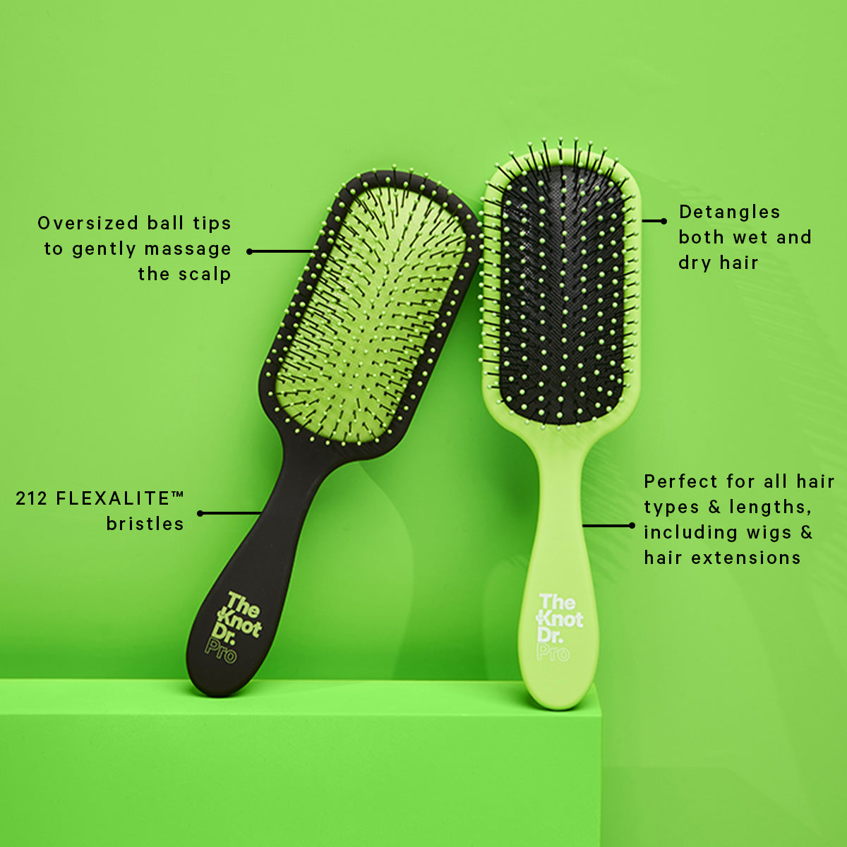 Green Pro Brite Hairbrush