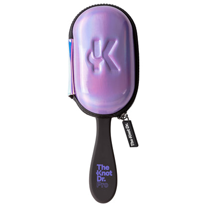 Purple holographic brush protector headcase on brush