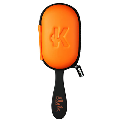 Orange protector headcase for detangling hairbrush