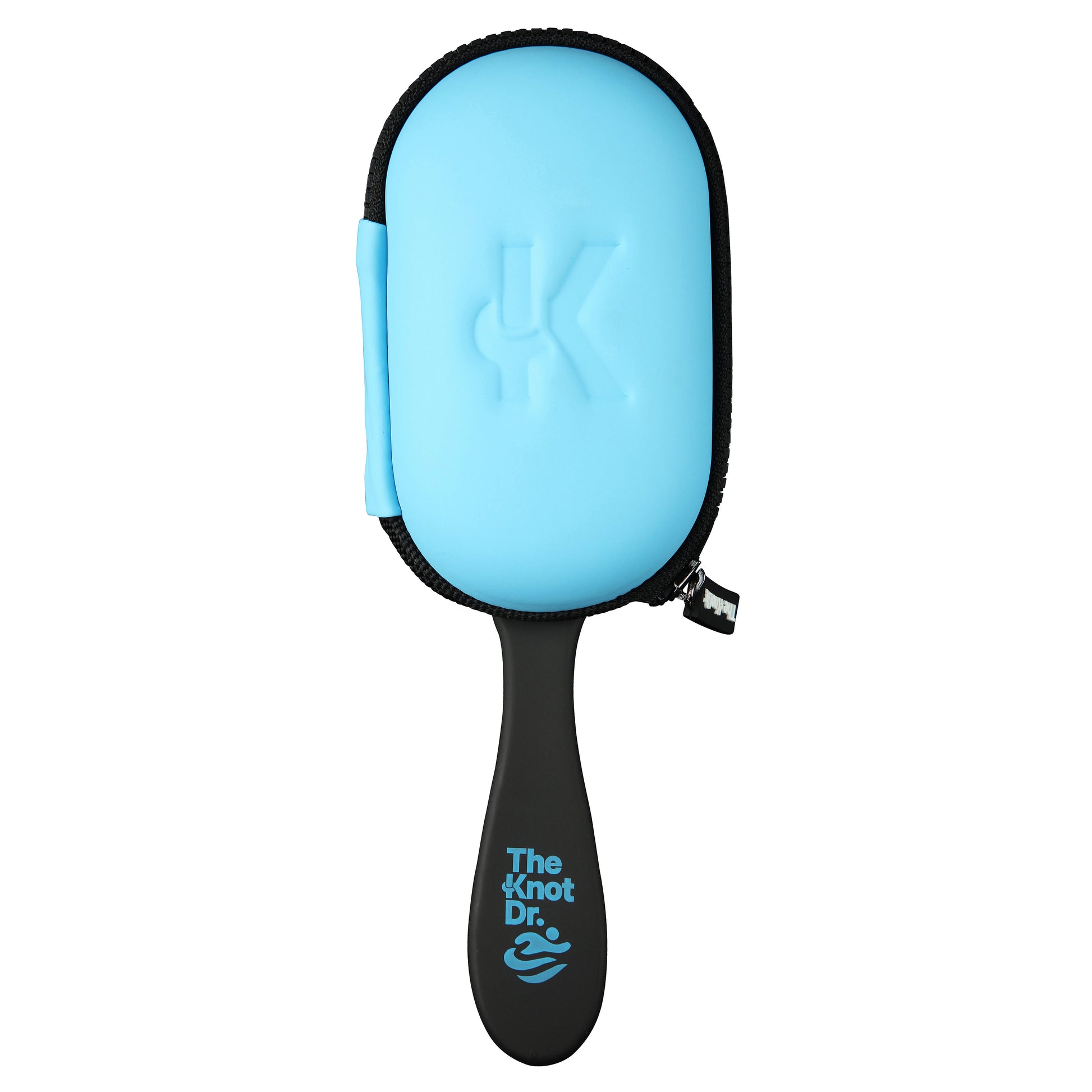 Blue protector headcase for detangling hairbrush