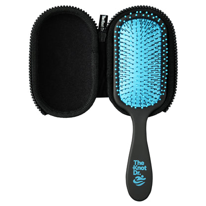 Detangling swim hairbrush inside the protective headcase