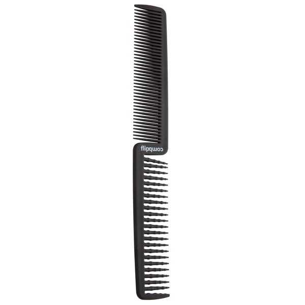 Half and half thin and wide tooth comb