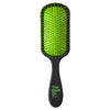 Pro detangling hairbrush in black with green pad